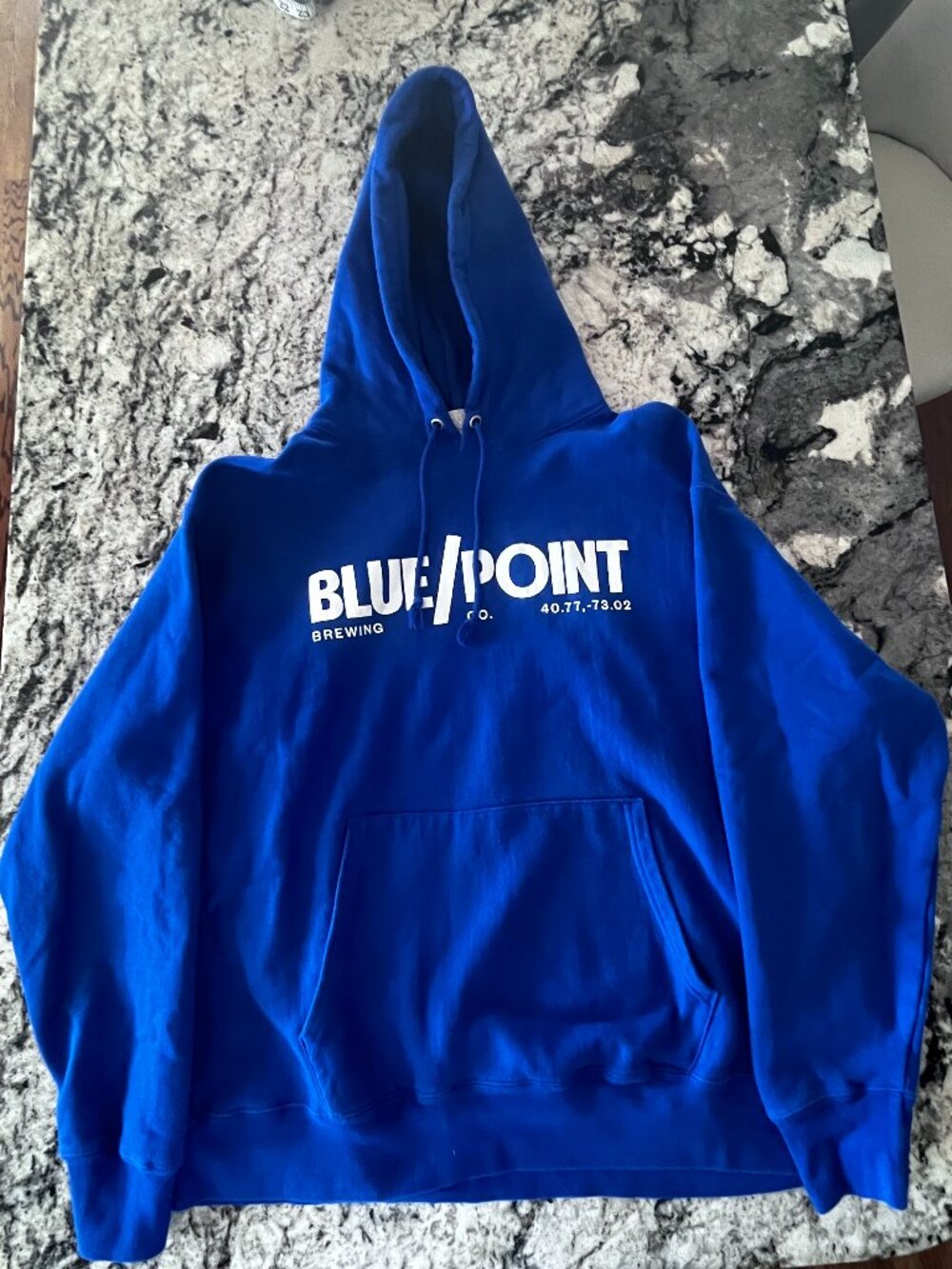 Champion Mens XXL Bluepoint Brewing Blue Hoodie